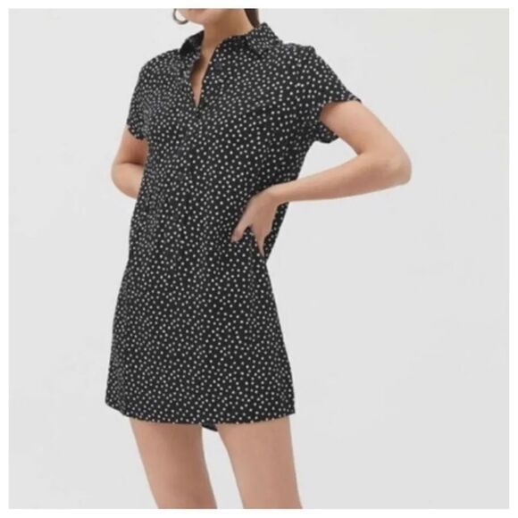 Urban Outfitters Polka Dot Button Down Shirt Dress - Picture 1 of 6